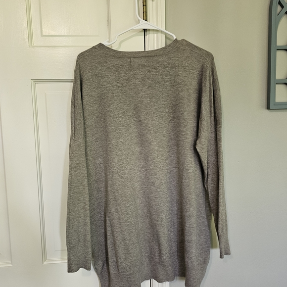 Dreamers Gray Crew Neck Sweater Relaxed Fit - Picture 4 of 5